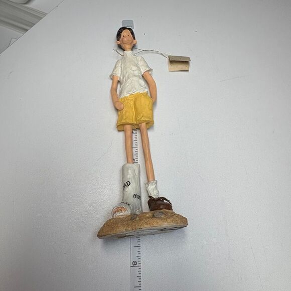 Boy w/Leg Cast Figurine "Dare Devil" by Dottie Erdmann #2176 - Picture 5 of 6